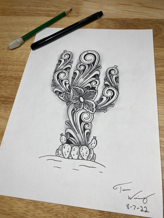 Cactus tattoo design